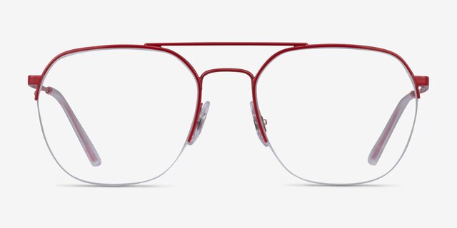 Ray-Ban RB6444 Red MetalEyeglass Frames from EyeBuyDirect, Front View