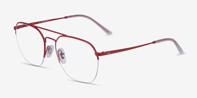 Ray-Ban RB6444 Red MetalEyeglass Frames from EyeBuyDirect, Angle View