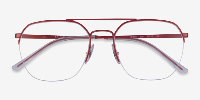 Ray-Ban RB6444 Red MetalEyeglass Frames from EyeBuyDirect, Closed View