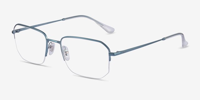 Ray-Ban RB6449 Blue MetalEyeglass Frames from EyeBuyDirect, Angle View