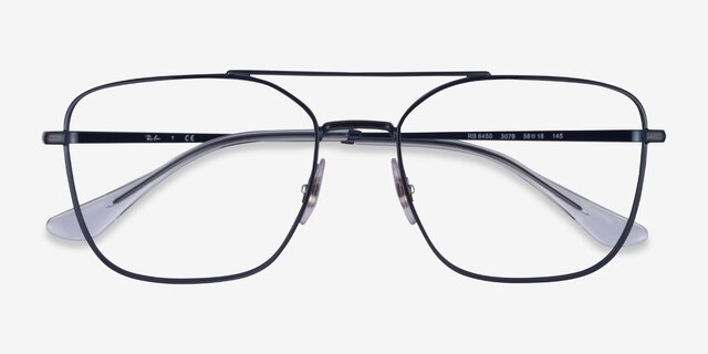 Ray-Ban RB6450 Navy MetalEyeglass Frames from EyeBuyDirect, Closed View
