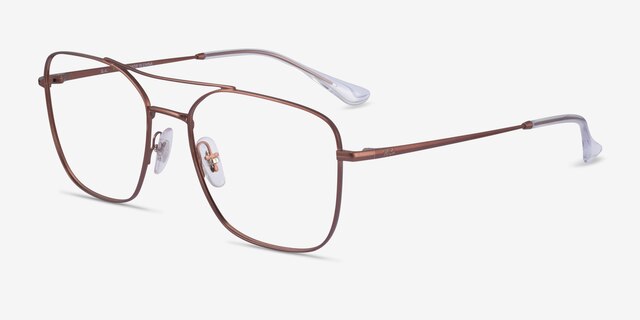 Ray-Ban RB6450 Brown MetalEyeglass Frames from EyeBuyDirect, Angle View