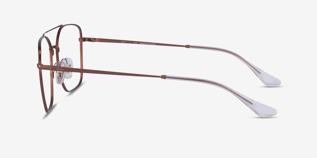 Ray-Ban RB6450 Brown MetalEyeglass Frames from EyeBuyDirect, Side View