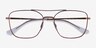 Ray-Ban RB6450 Brown MetalEyeglass Frames from EyeBuyDirect, Closed View