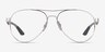 Ray-Ban RB8420 Silver Carbon-fiberEyeglass Frames from EyeBuyDirect, Front View