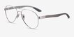 Ray-Ban RB8420 Silver MetalEyeglass Frames from EyeBuyDirect, Angle View