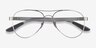 Ray-Ban RB8420 Silver Carbon-fiberEyeglass Frames from EyeBuyDirect, Closed View