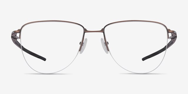 Oakley Plier Bronze TitaniumEyeglass Frames from EyeBuyDirect, Front View