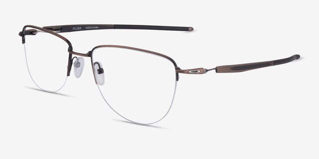 Oakley Plier Bronze TitaniumEyeglass Frames from EyeBuyDirect, Angle View