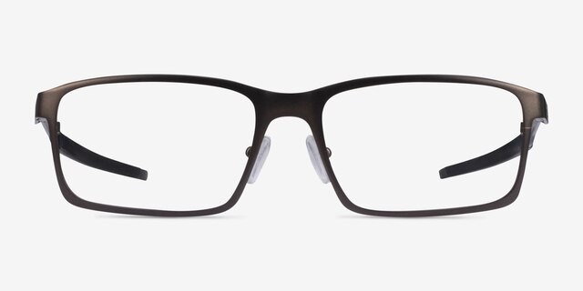Oakley Base Plane Gunmetal MetalEyeglass Frames from EyeBuyDirect, Front View