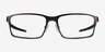 Oakley Base Plane Gunmetal MetalEyeglass Frames from EyeBuyDirect, Front View