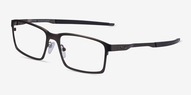 Oakley Base Plane Gunmetal MetalEyeglass Frames from EyeBuyDirect, Angle View