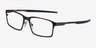 Oakley Base Plane Gunmetal MetalEyeglass Frames from EyeBuyDirect, Angle View