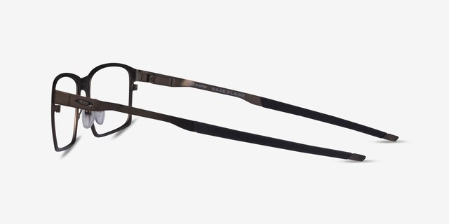 Oakley Base Plane Gunmetal MetalEyeglass Frames from EyeBuyDirect, Side View
