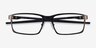 Oakley Base Plane Gunmetal MetalEyeglass Frames from EyeBuyDirect, Closed View