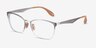 Ray-Ban RB6345 Silver MetalEyeglass Frames from EyeBuyDirect, Angle View