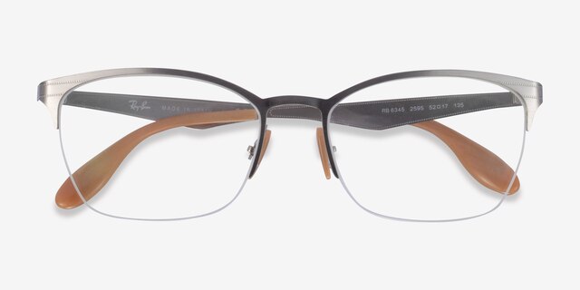 Ray-Ban RB6345 Silver MetalEyeglass Frames from EyeBuyDirect, Closed View