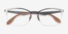 Ray-Ban RB6345 Silver MetalEyeglass Frames from EyeBuyDirect, Closed View