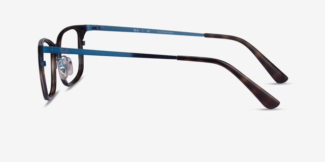 Ray-Ban RB6373M Tortoise Blue AcetateEyeglass Frames from EyeBuyDirect, Side View