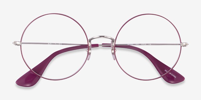 Ray-Ban RB6392 Purple Silver MetalEyeglass Frames from EyeBuyDirect, Closed View
