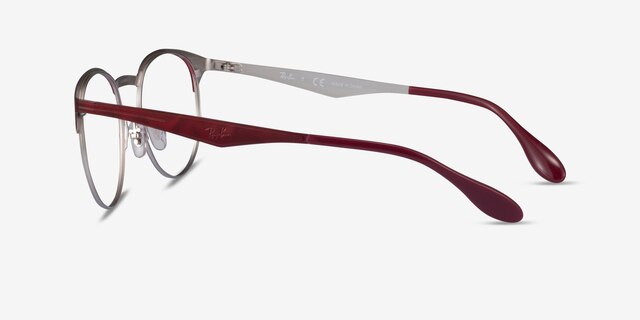 Ray-Ban RB6406 Red MetalEyeglass Frames from EyeBuyDirect, Side View