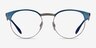Ray-Ban RB6406 Blue MetalEyeglass Frames from EyeBuyDirect, Front View
