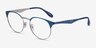 Ray-Ban RB6406 Blue MetalEyeglass Frames from EyeBuyDirect, Angle View