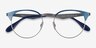 Ray-Ban RB6406 Blue MetalEyeglass Frames from EyeBuyDirect, Closed View