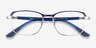 Ray-Ban RB6420 Blue Silver MetalEyeglass Frames from EyeBuyDirect, Closed View