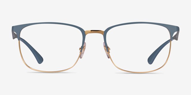 Ray-Ban RB6421 Gray Gold MetalEyeglass Frames from EyeBuyDirect, Front View