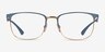 Ray-Ban RB6421 Gray Gold MetalEyeglass Frames from EyeBuyDirect, Front View