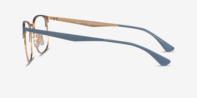 Ray-Ban RB6421 Gray Gold MetalEyeglass Frames from EyeBuyDirect, Side View