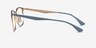 Ray-Ban RB6421 Gray Gold MetalEyeglass Frames from EyeBuyDirect, Side View