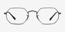 Ray-Ban RB6456 Black MetalEyeglass Frames from EyeBuyDirect, Front View
