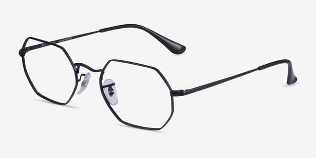 Ray-Ban RB6456 Black MetalEyeglass Frames from EyeBuyDirect, Angle View