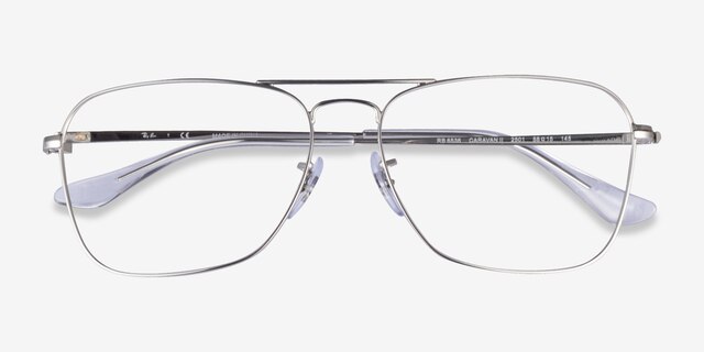 Ray-Ban RB6536 Silver MetalEyeglass Frames from EyeBuyDirect, Closed View