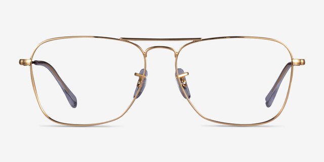 Ray-Ban RB6536 Gold MetalEyeglass Frames from EyeBuyDirect, Front View