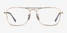 Ray-Ban RB6536 Gold MetalEyeglass Frames from EyeBuyDirect, Front View