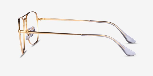 Ray-Ban RB6536 Gold MetalEyeglass Frames from EyeBuyDirect, Side View