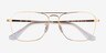 Ray-Ban RB6536 Gold MetalEyeglass Frames from EyeBuyDirect, Closed View