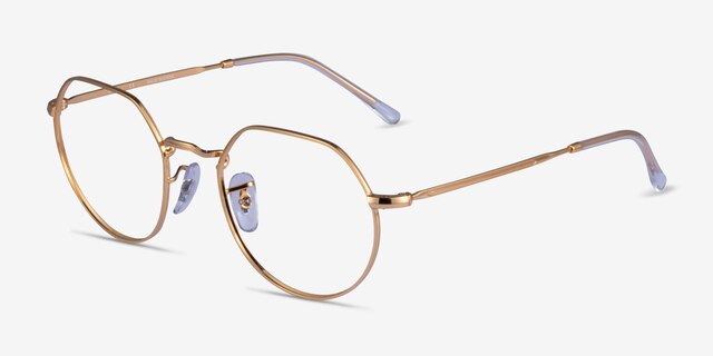 Ray-Ban RB6465 Jack Gold MetalEyeglass Frames from EyeBuyDirect, Angle View