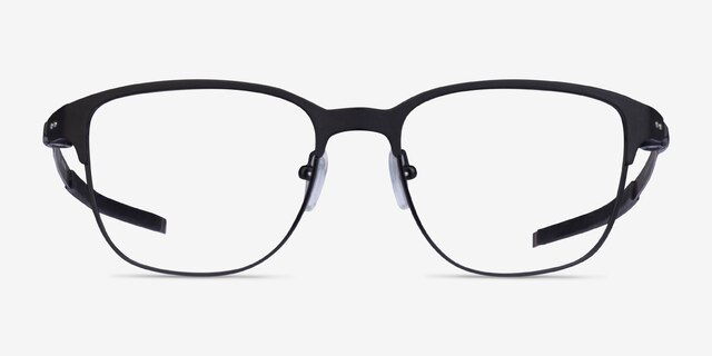 Oakley Seller Matte Black MetalEyeglass Frames from EyeBuyDirect, Front View
