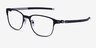 Oakley Seller Matte Black MetalEyeglass Frames from EyeBuyDirect, Angle View
