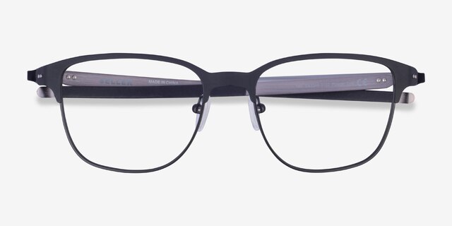 Oakley Seller Matte Black MetalEyeglass Frames from EyeBuyDirect, Closed View