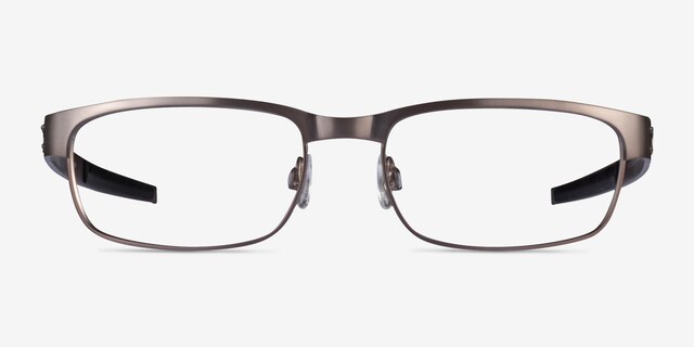 Oakley Metal Plate Gunmetal MetalEyeglass Frames from EyeBuyDirect, Front View