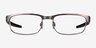 Oakley Metal Plate Gunmetal MetalEyeglass Frames from EyeBuyDirect, Front View