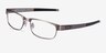 Oakley Metal Plate Gunmetal MetalEyeglass Frames from EyeBuyDirect, Angle View