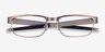 Oakley Metal Plate Gunmetal MetalEyeglass Frames from EyeBuyDirect, Closed View
