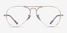Ray-Ban Aviator Metal II Rose Gold MetalEyeglass Frames from EyeBuyDirect, Front View