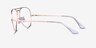 Ray-Ban Aviator Metal II Rose Gold MetalEyeglass Frames from EyeBuyDirect, Side View